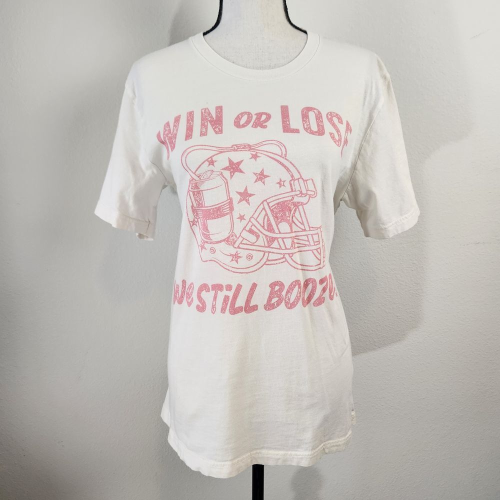 Golden Rose Clothing Womens Funny‎ Football Small Medium Win Lose Booze Shirt
